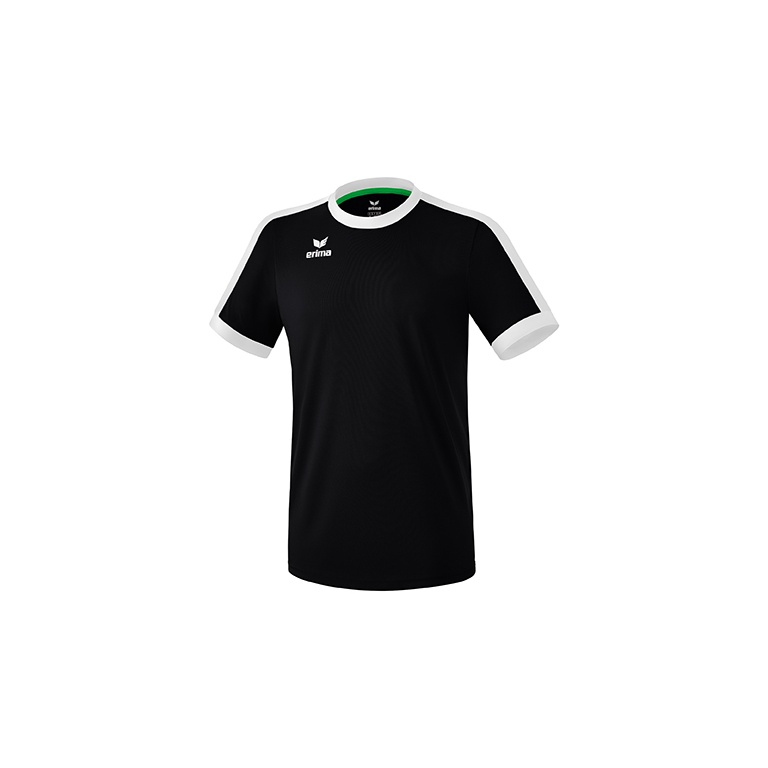 Erima Sport-Tshirt Trikot Retro Star (100% Polyester) schwarz/weiss Herren